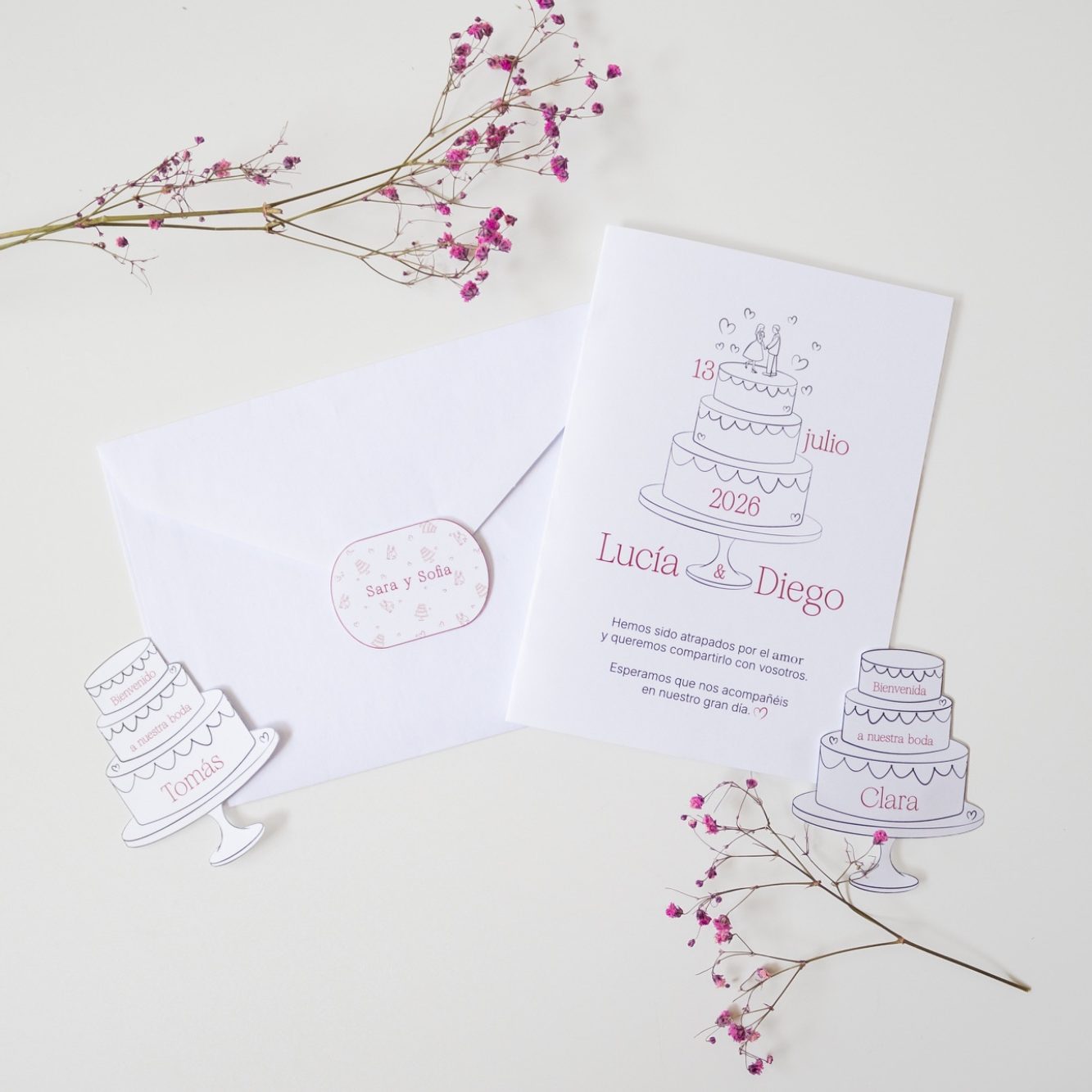 invitación de boda ecuestre diseño elegante