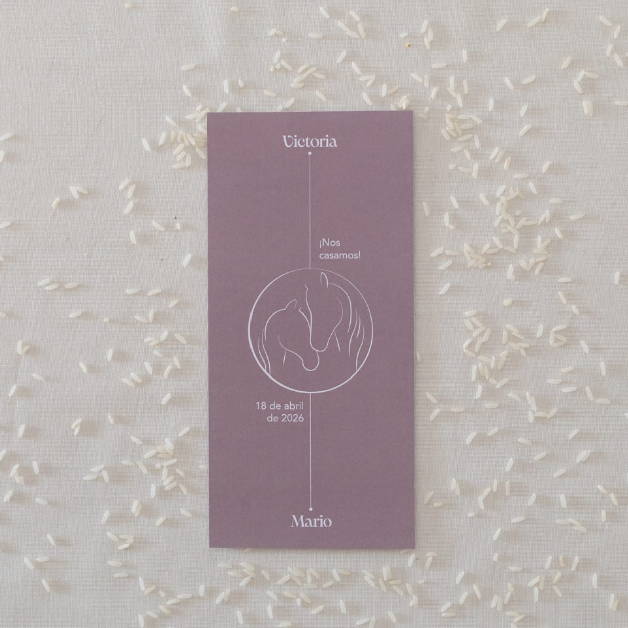 invitación de boda ecuestre diseño elegante